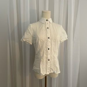 Short-sleeve button blouse